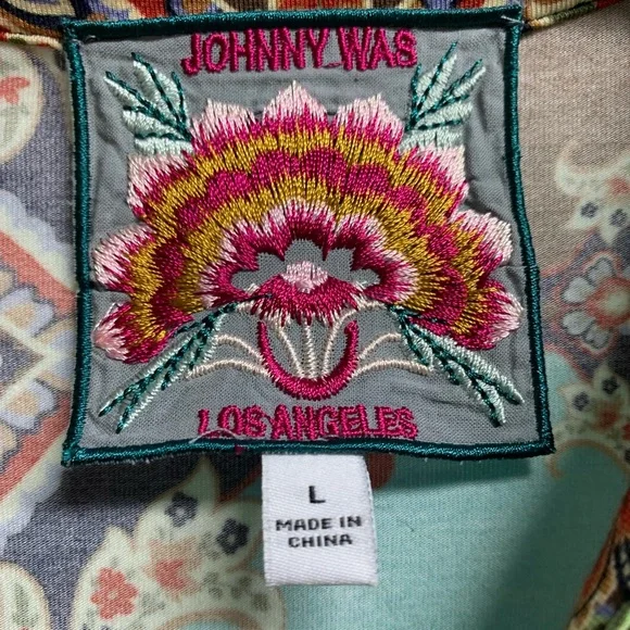 Johnny Was Multi-print Indie Flower tunic Size L - Picture 3 of 9